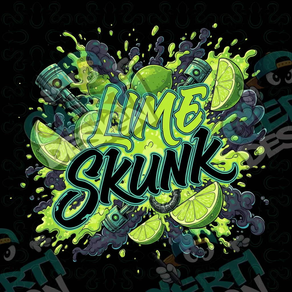 Lime Skunk Pre-Made 3.5g Square Mylar Bags