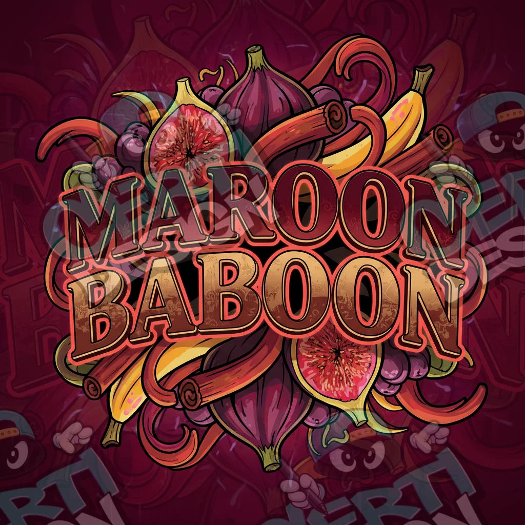 Maroon Baboon Pre-Made 3.5g Square Mylar Bags