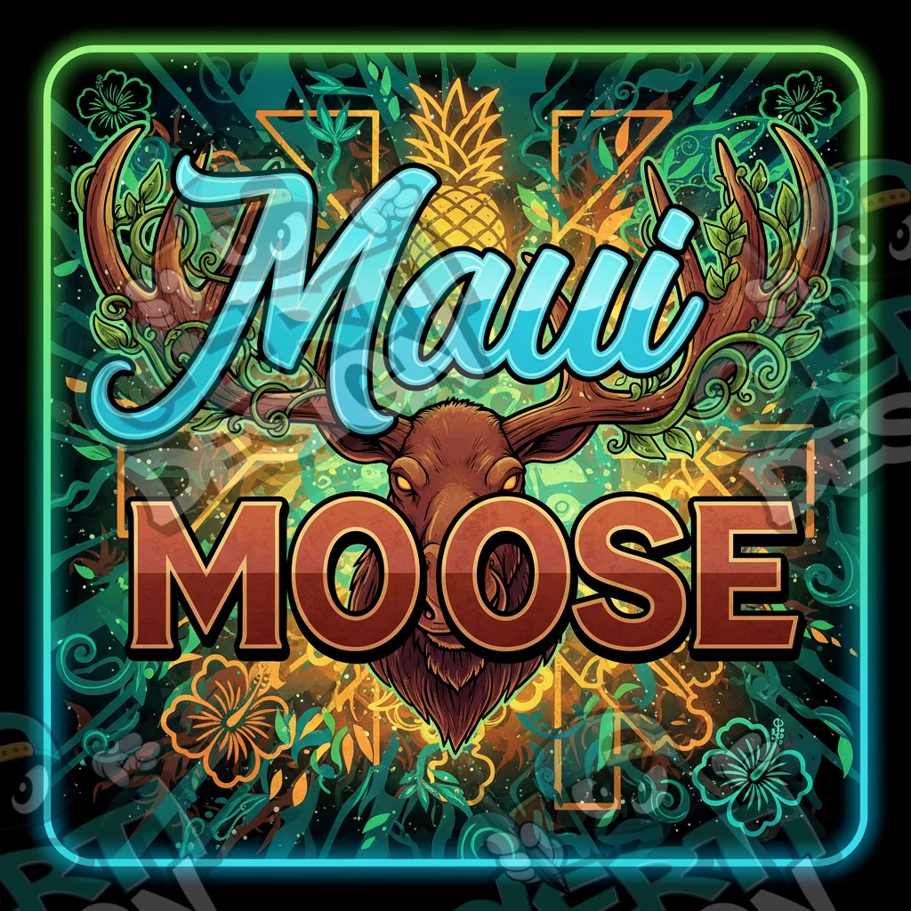 Maui Moose Pre-Made 3.5g Square Mylar Bags