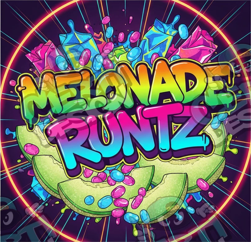 Melonade Runtz Pre-Made 3.5g Square Mylar Bags