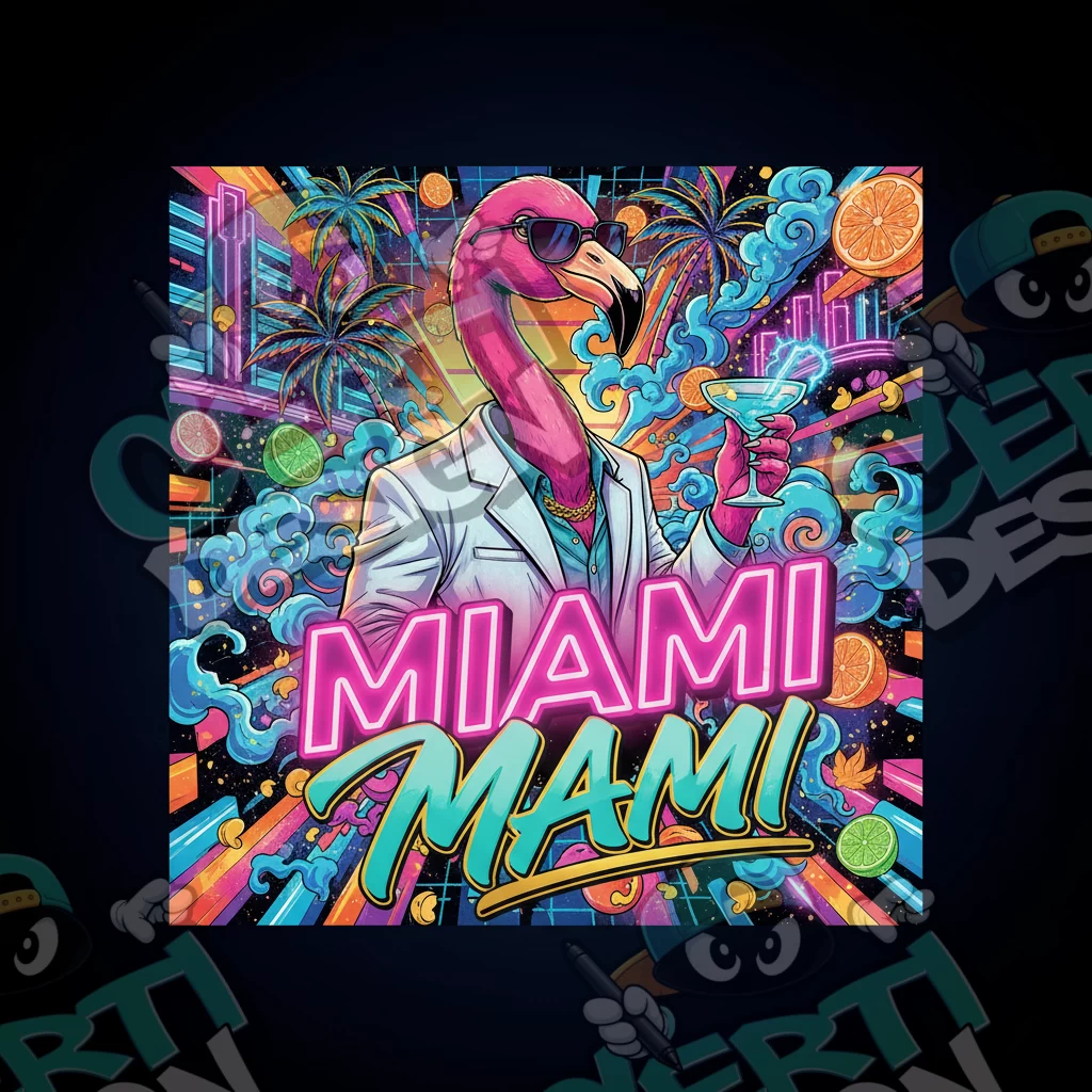 Miami Mami Pre-Made 3.5g Square Mylar Bags