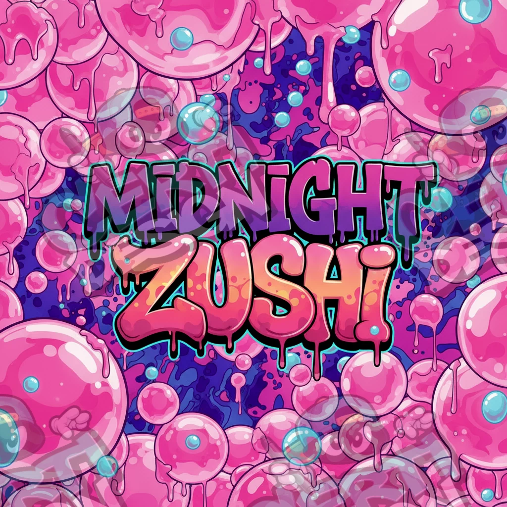Midnight Zushi Pre-Made 3.5g Square Mylar Bags