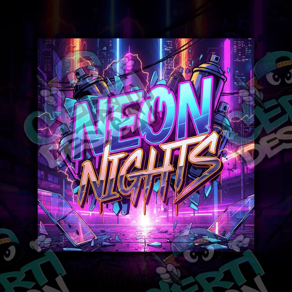 Neon Nights Pre-Made 3.5g Square Mylar Bags