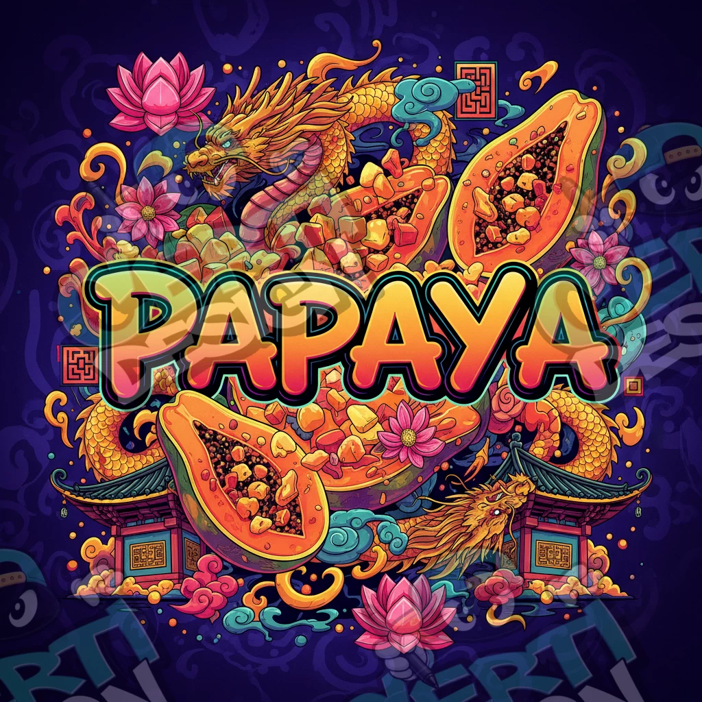 Papaya Pre-Made 3.5g Square Mylar Bags