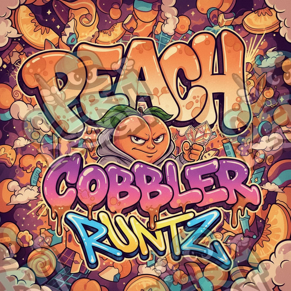 Peach Cobbler Runtz Pre-Made 3.5g Square Mylar Bags