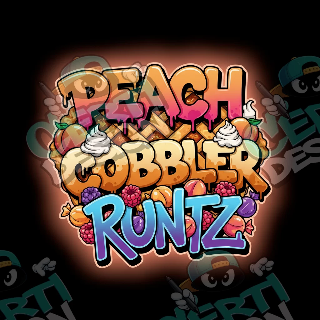 Peach Cobbler Runtz Pre-Made 3.5g Square Mylar Bags