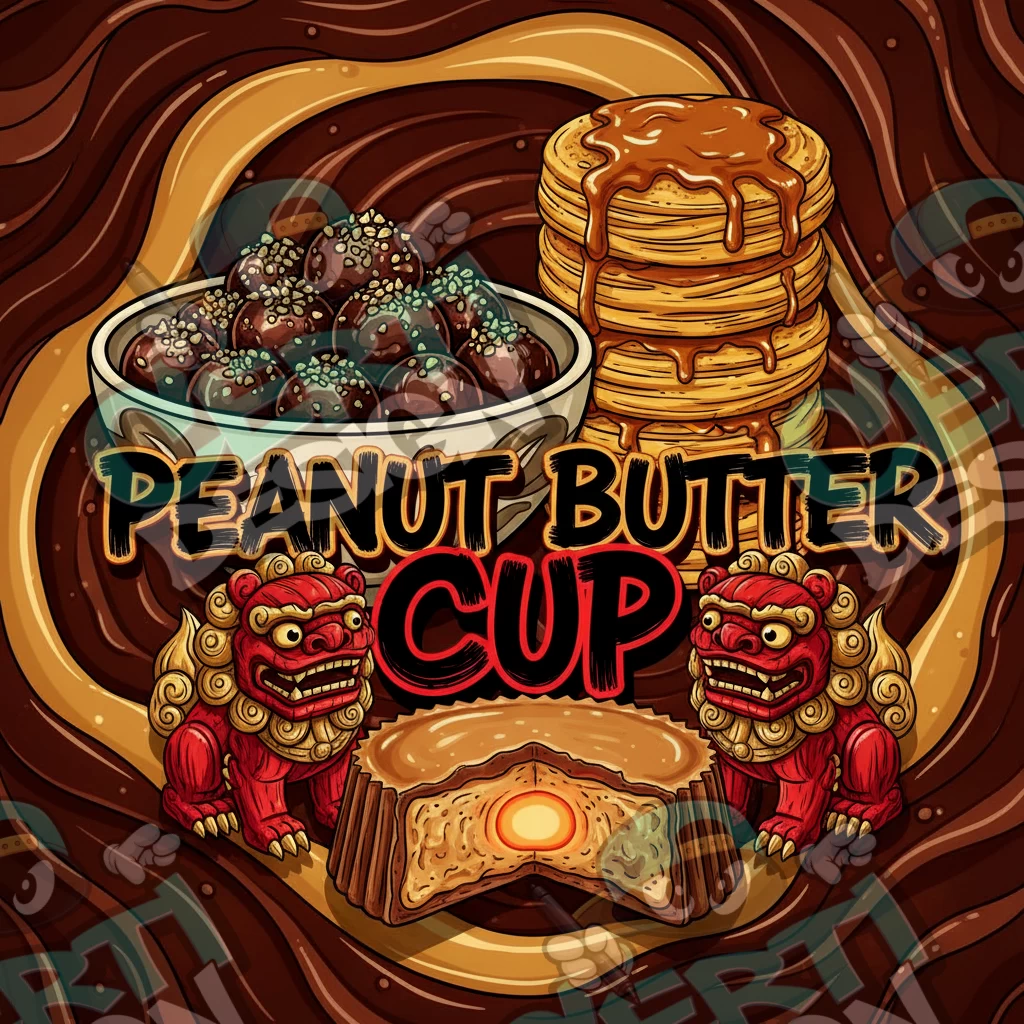 Peanut Butter Cup Pre-Made 3.5g Square Mylar Bags