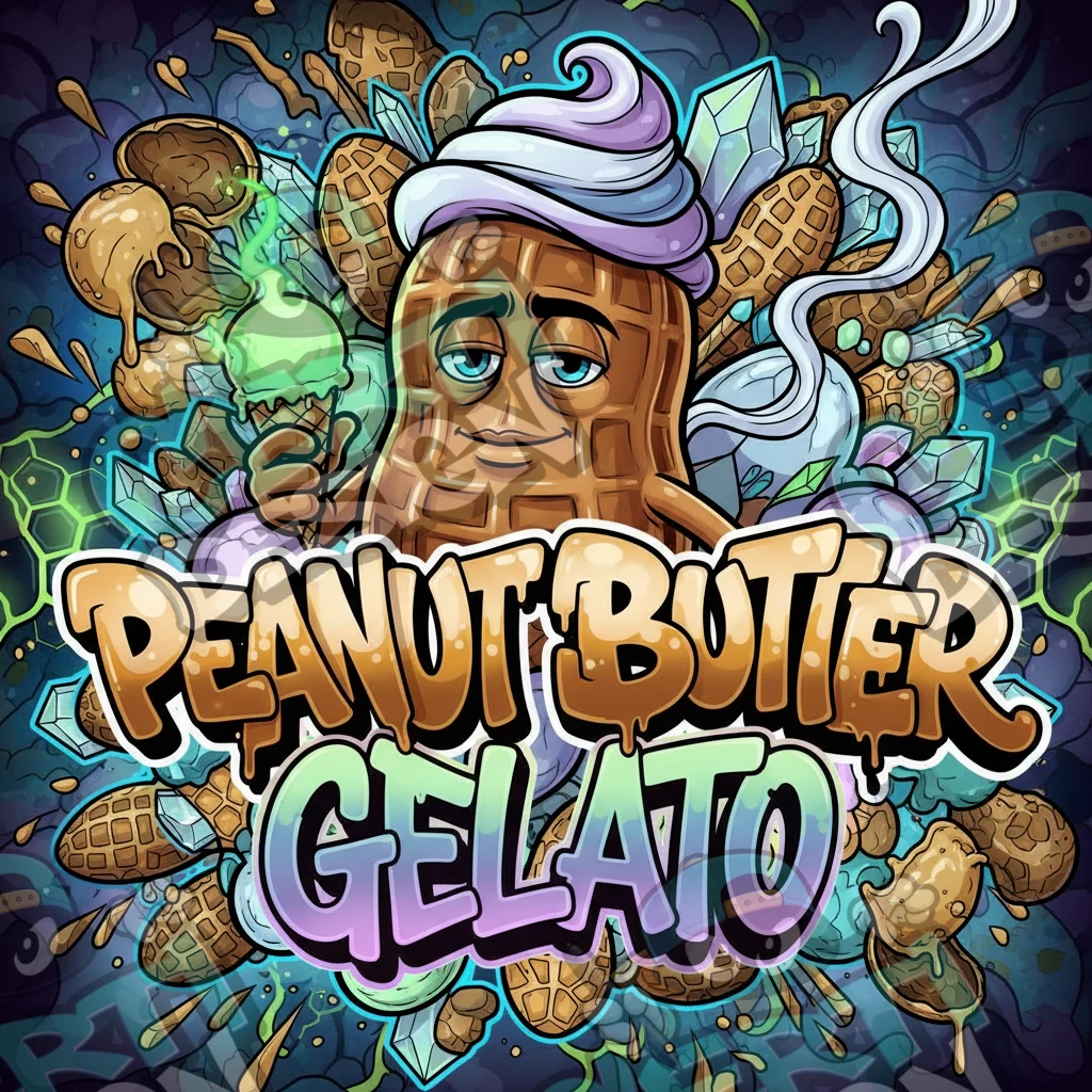 Peanut Butter Gelato Pre-Made 3.5g Square Mylar Bags