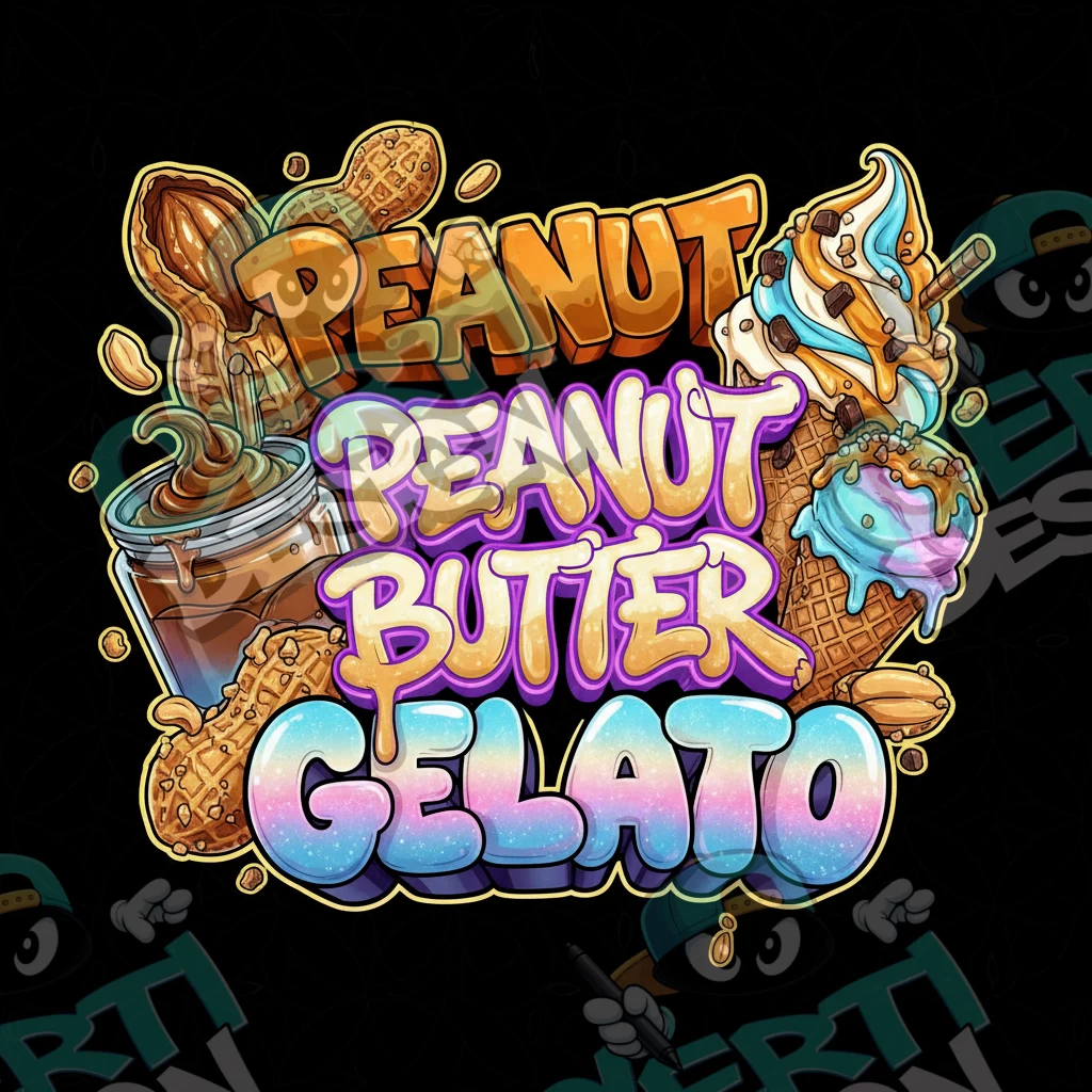 Peanut Butter Gelato Pre-Made 3.5g Square Mylar Bags