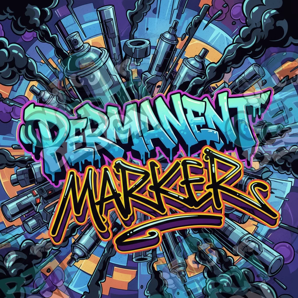 Permanent Marker Pre-Made 3.5g Square Mylar Bags