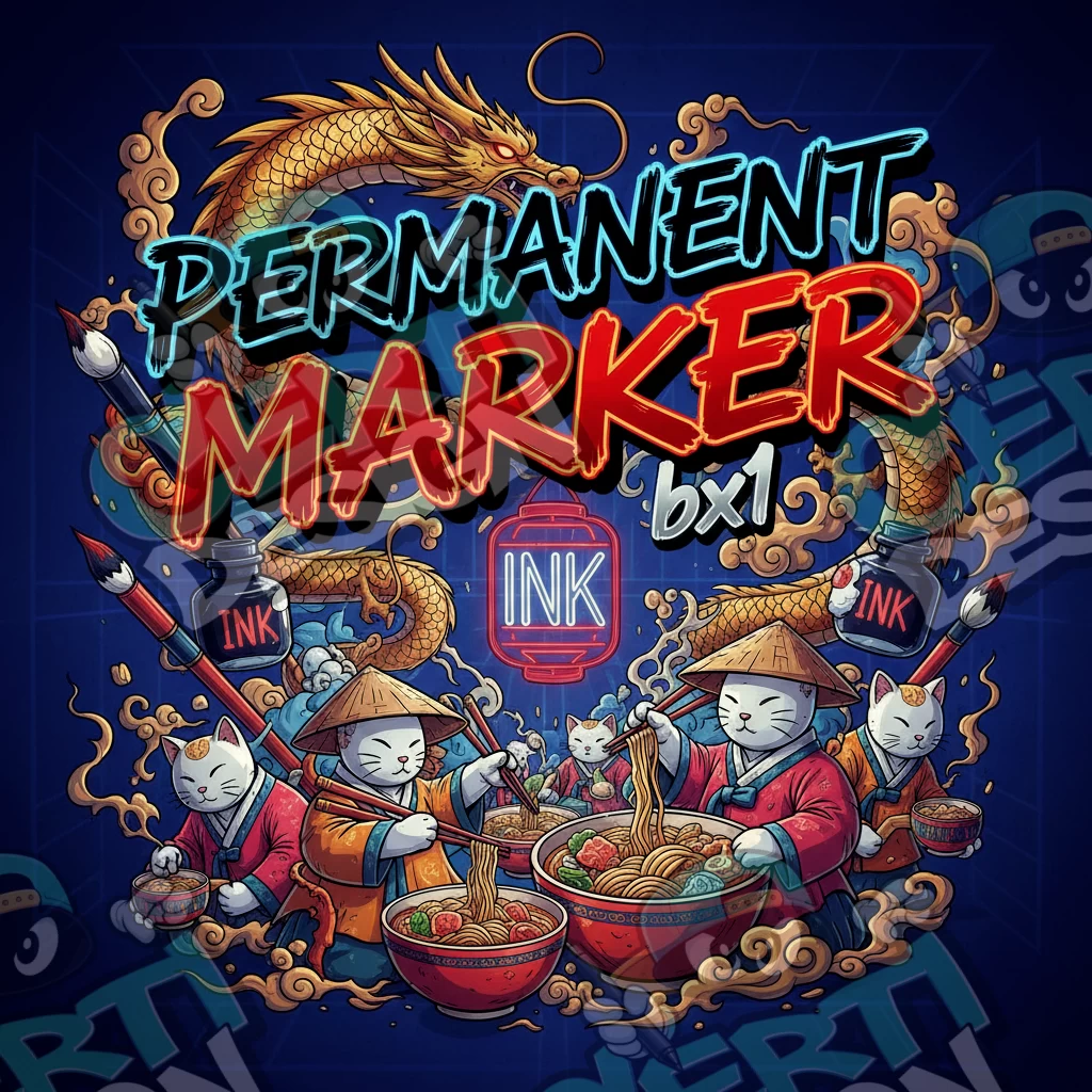 Permanent Marker bx1 Pre-Made 3.5g Square Mylar Bags