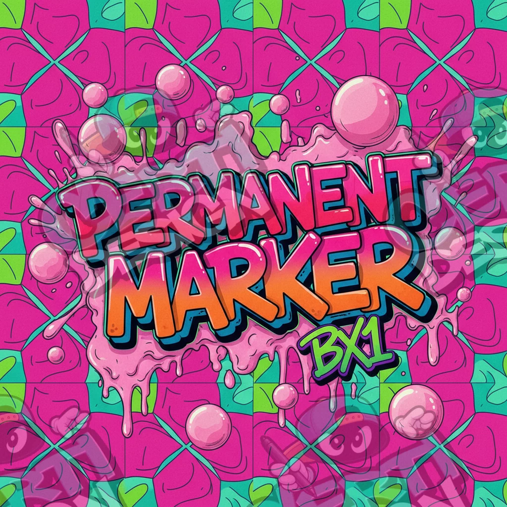 Permanent Marker bx1 Pre-Made 3.5g Square Mylar Bags
