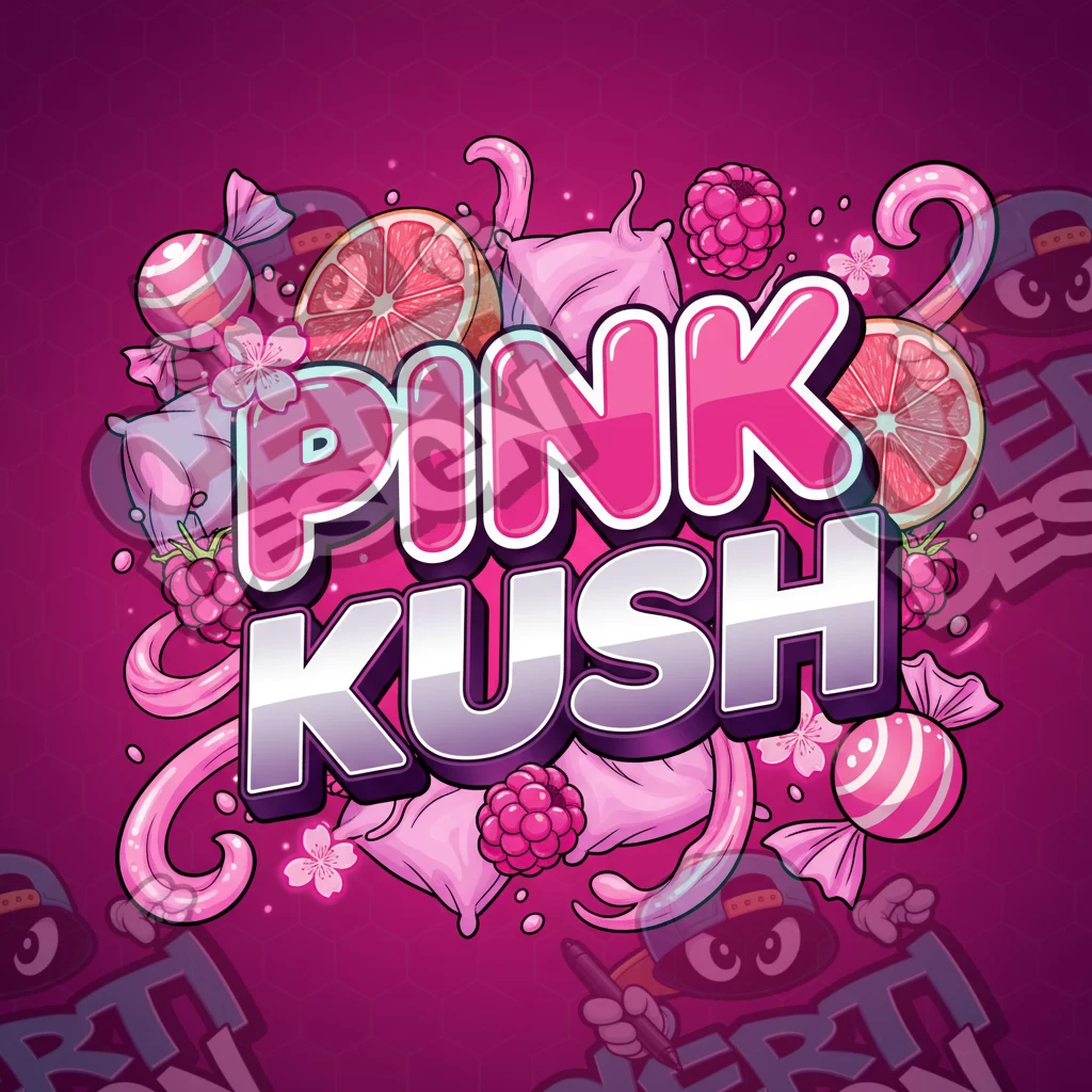 Pink Kush Pre-Made 3.5g Square Mylar Bags