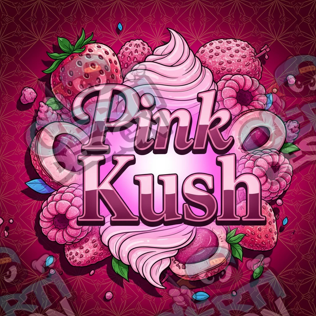 Pink Kush Pre-Made 3.5g Square Mylar Bags