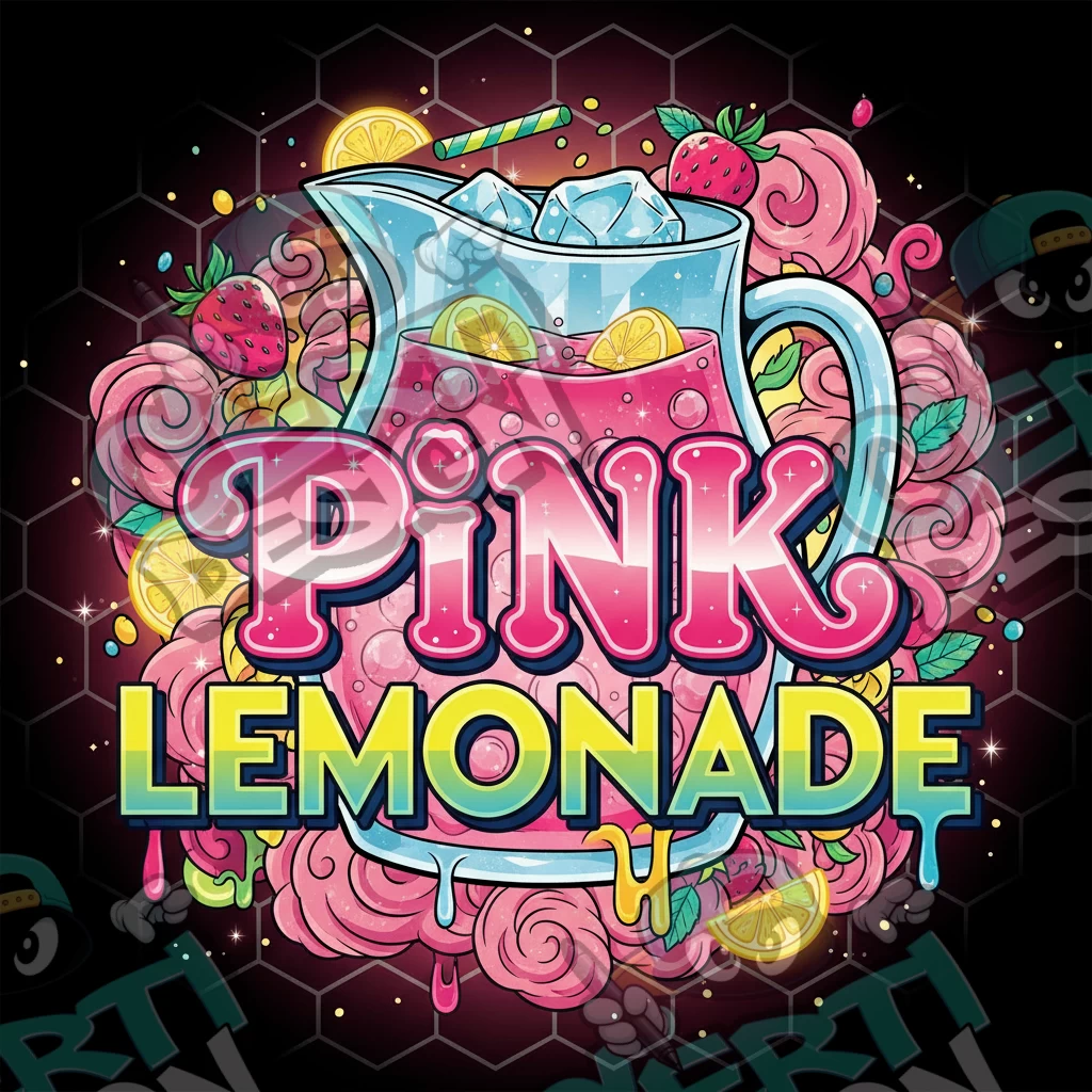Pink Lemonade Pre-Made 3.5g Square Mylar Bags