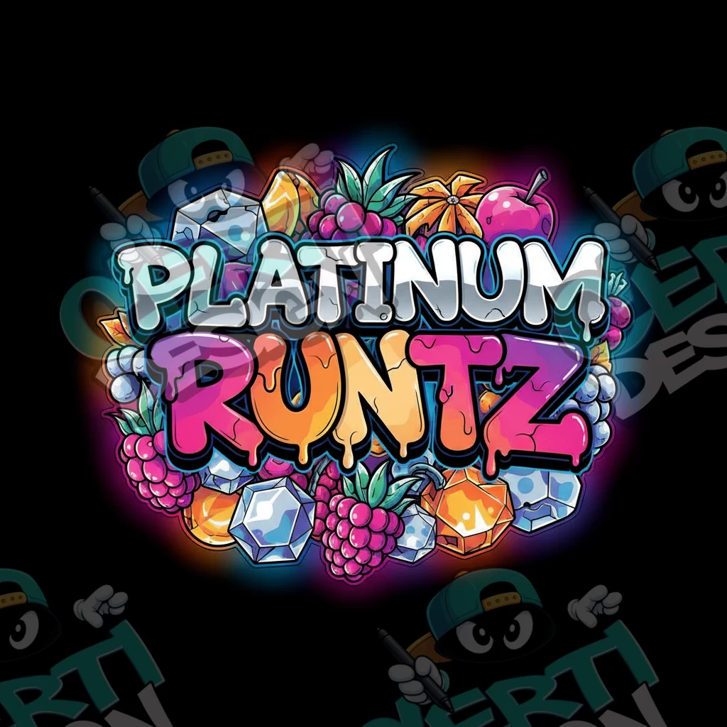 Platinum Runtz Pre-Made 3.5g Square Mylar Bags