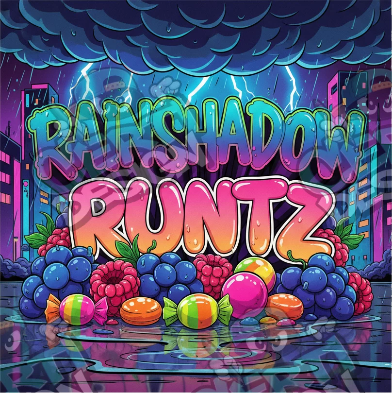 Rainshadow Runtz Pre-Made 3.5g Square Mylar Bags