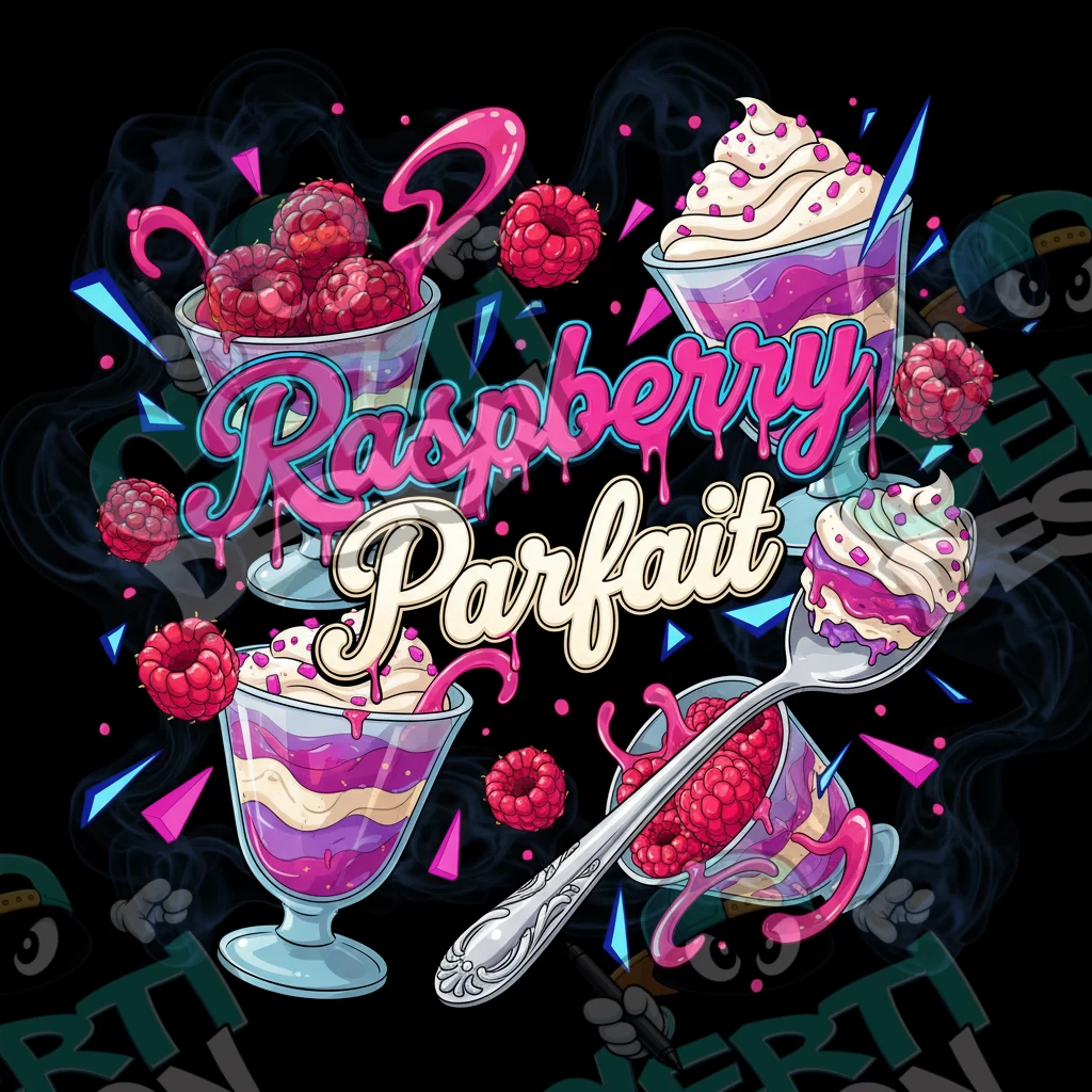Raspberry Parfait Pre-Made 3.5g Square Mylar Bags