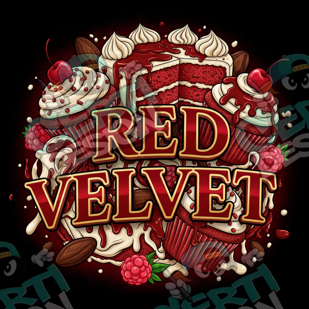 Red Velvet Pre-Made 3.5g Square Mylar Bags