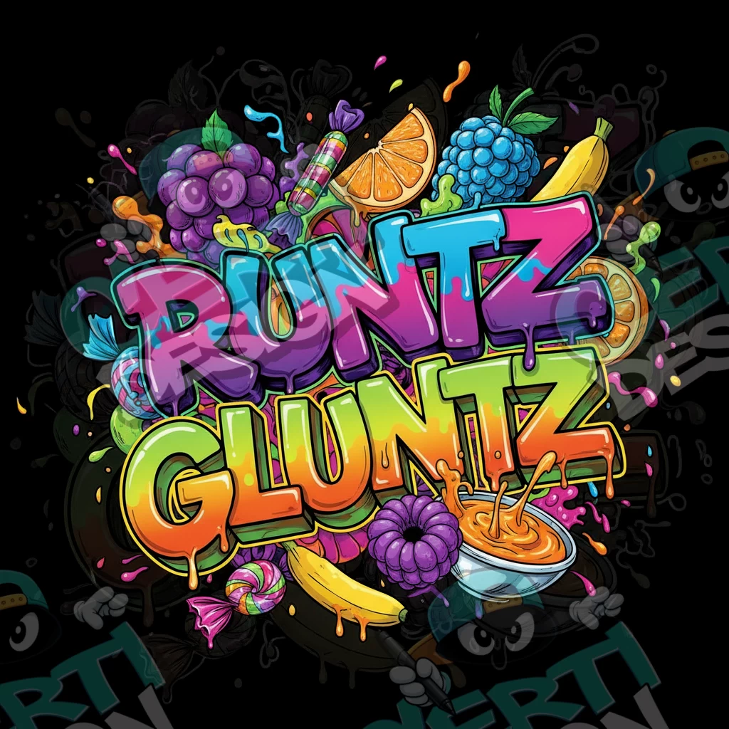 Runtz Gluntz Pre-Made 3.5g Square Mylar Bags