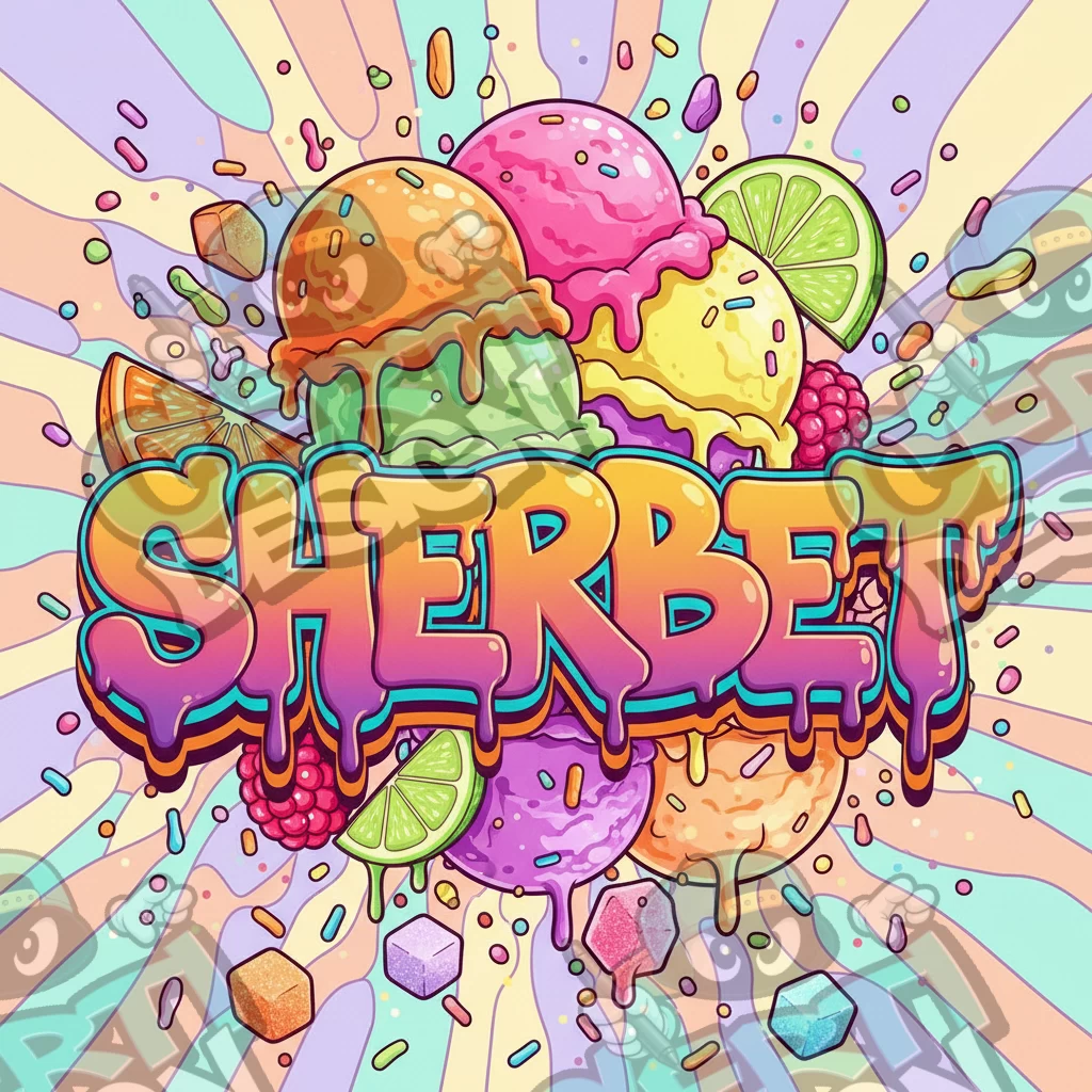 Sherbet Pre-Made 3.5g Square Mylar Bags