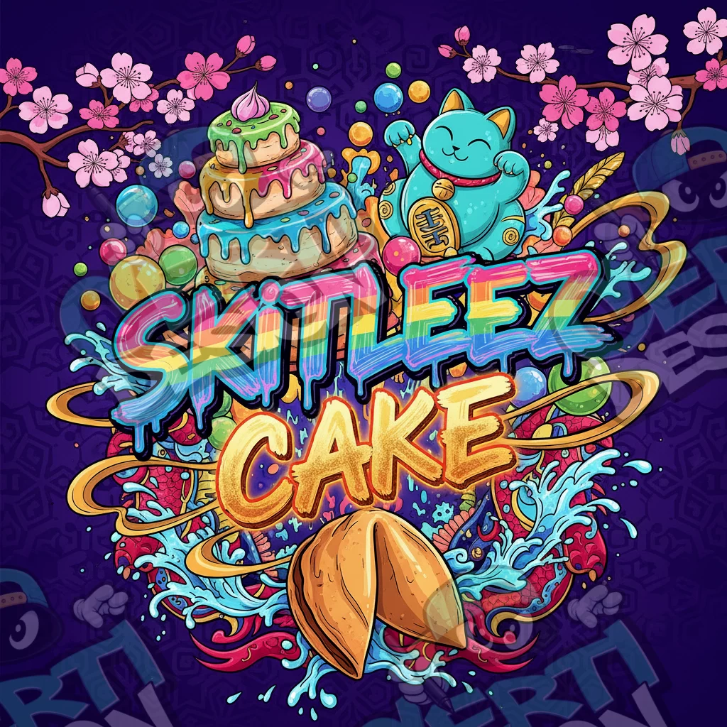 Skittlez Cake Pre-Made 3.5g Square Mylar Bags