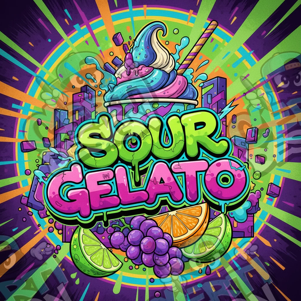 Sour Gelato Pre-Made 3.5g Square Mylar Bags