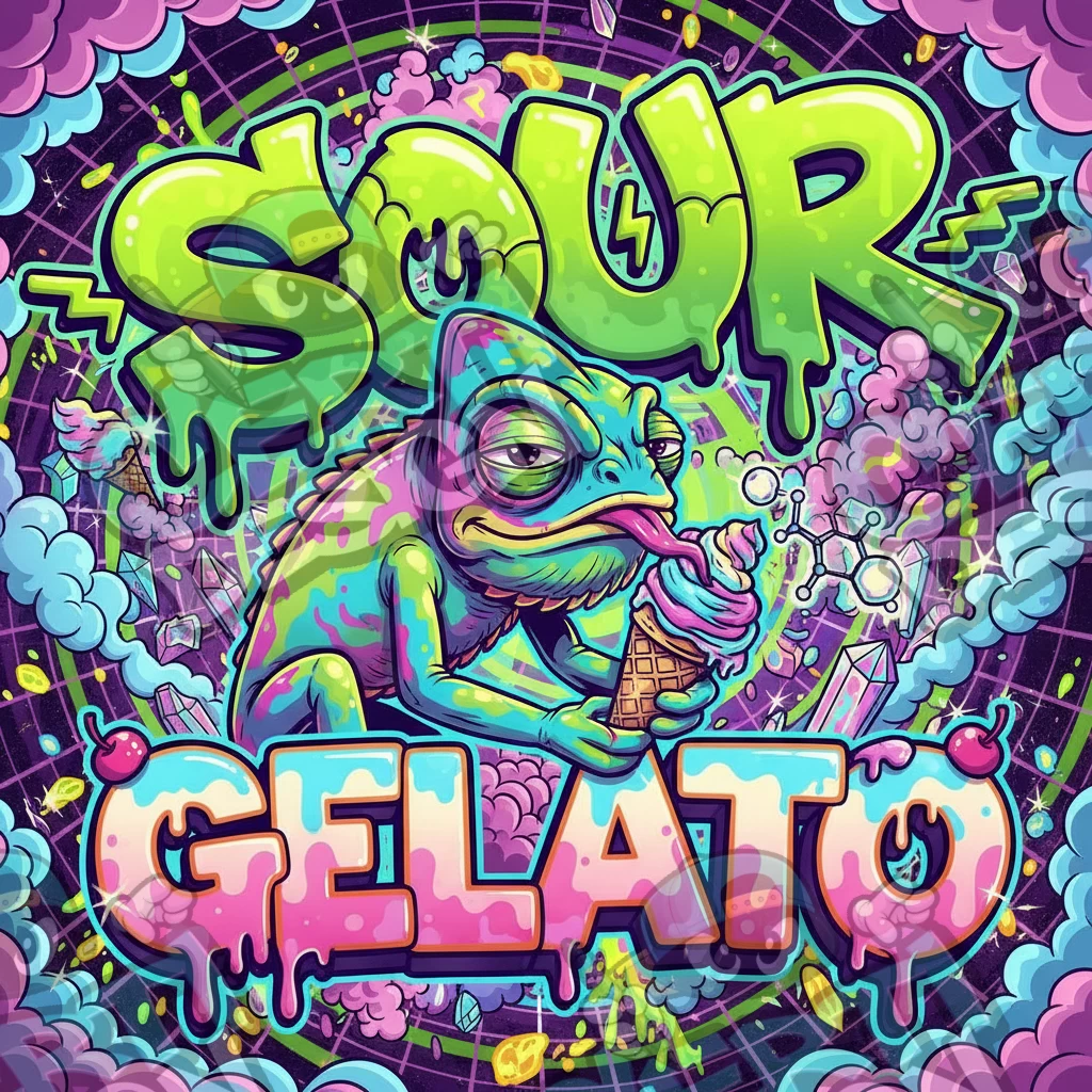 Sour Gelato Pre-Made 3.5g Square Mylar Bags