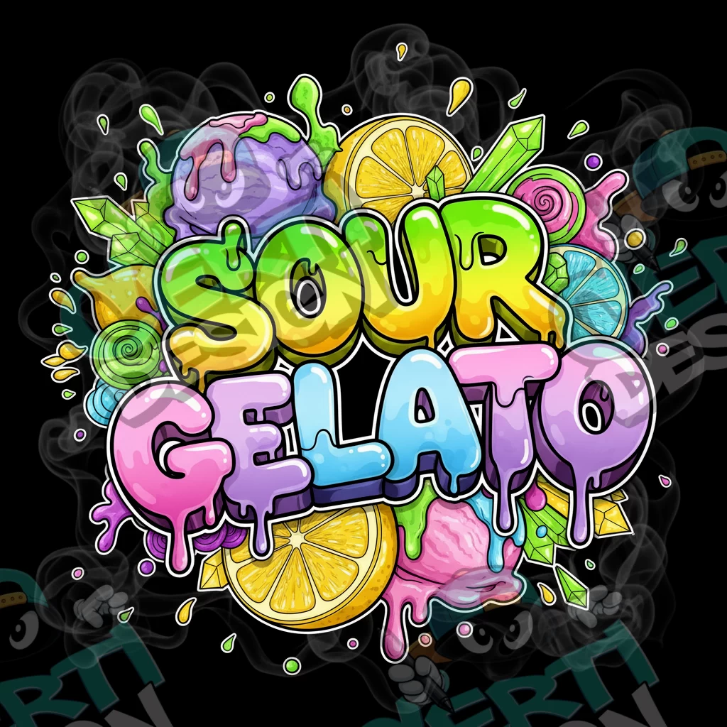 Sour Gelato Pre-Made 3.5g Square Mylar Bags