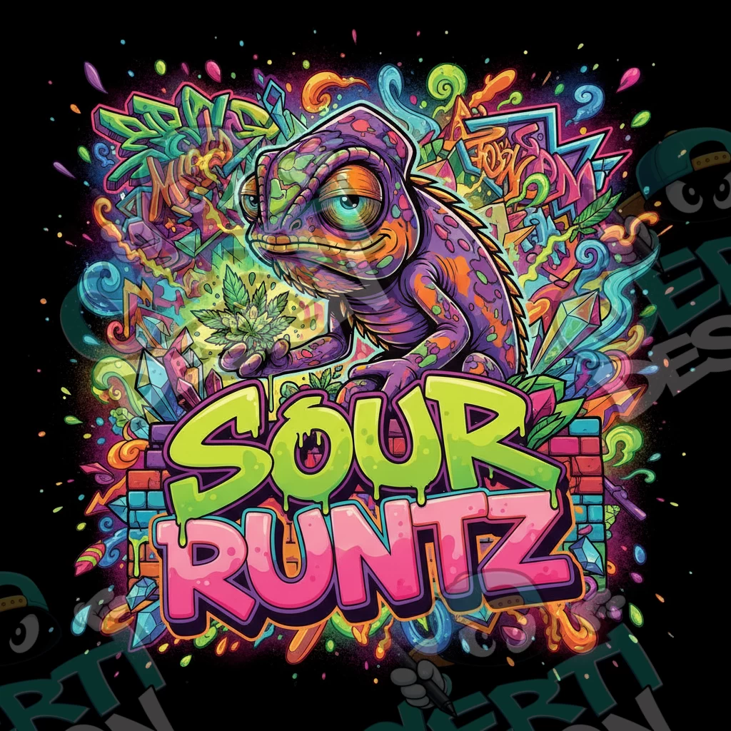 Sour Runtz Pre-Made 3.5g Square Mylar Bags