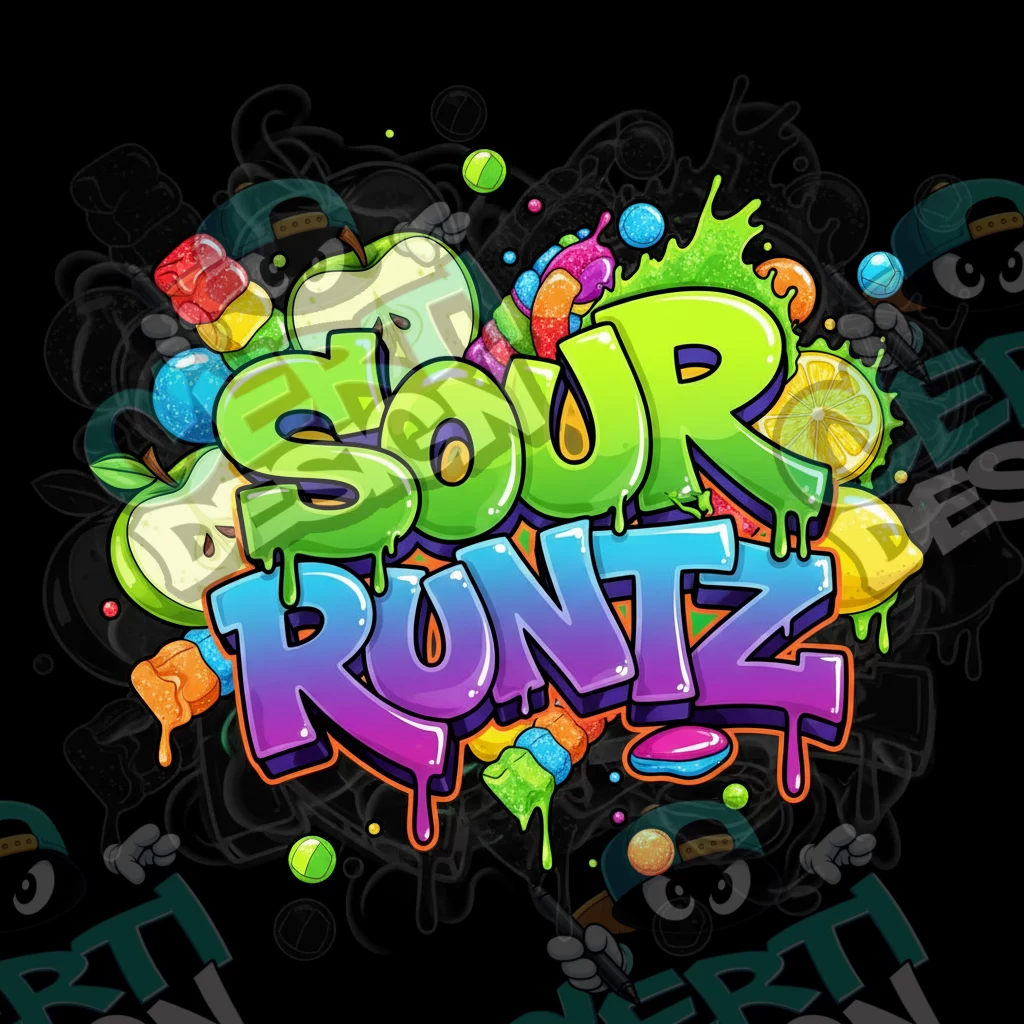 Sour Runtz Pre-Made 3.5g Square Mylar Bags
