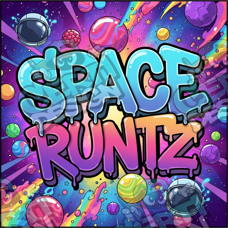 Space Runtz Pre-Made 3.5g Square Mylar Bags