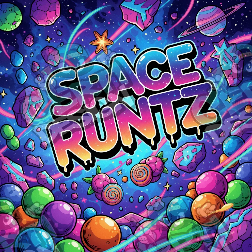 Space Runtz Pre-Made 3.5g Square Mylar Bags