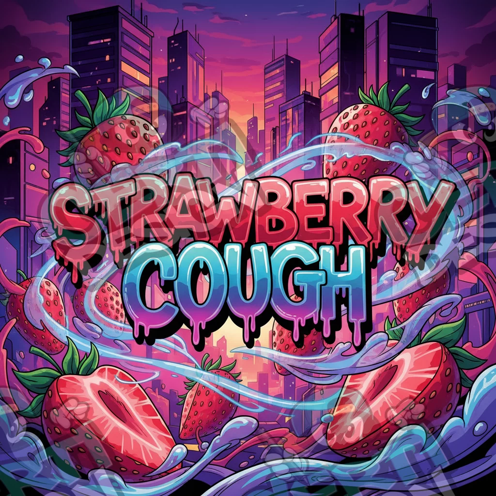 Strawberry Cough Pre-Made 3.5g Square Mylar Bags