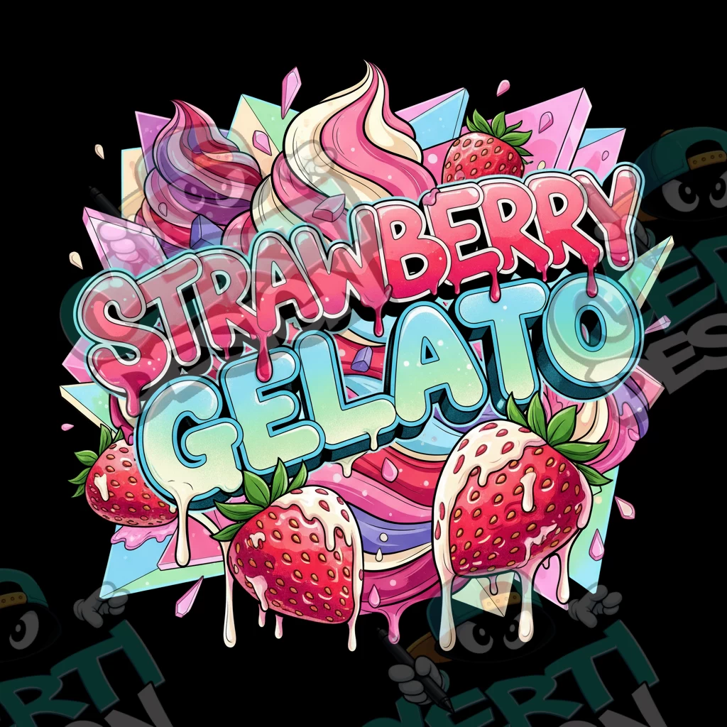 Strawberry Gelato Pre-Made 3.5g Square Mylar Bags