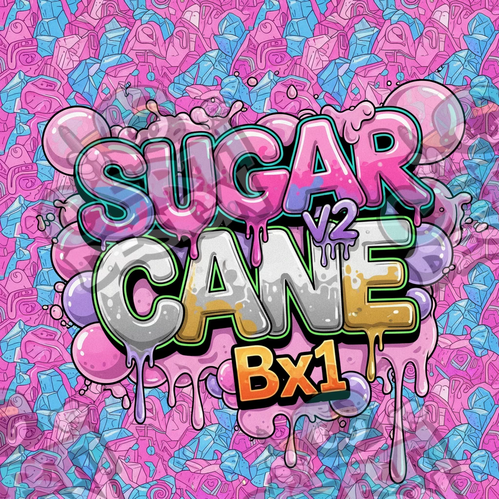 Sugar Cane v Bx1 Pre-Made 3.5g Square Mylar Bags
