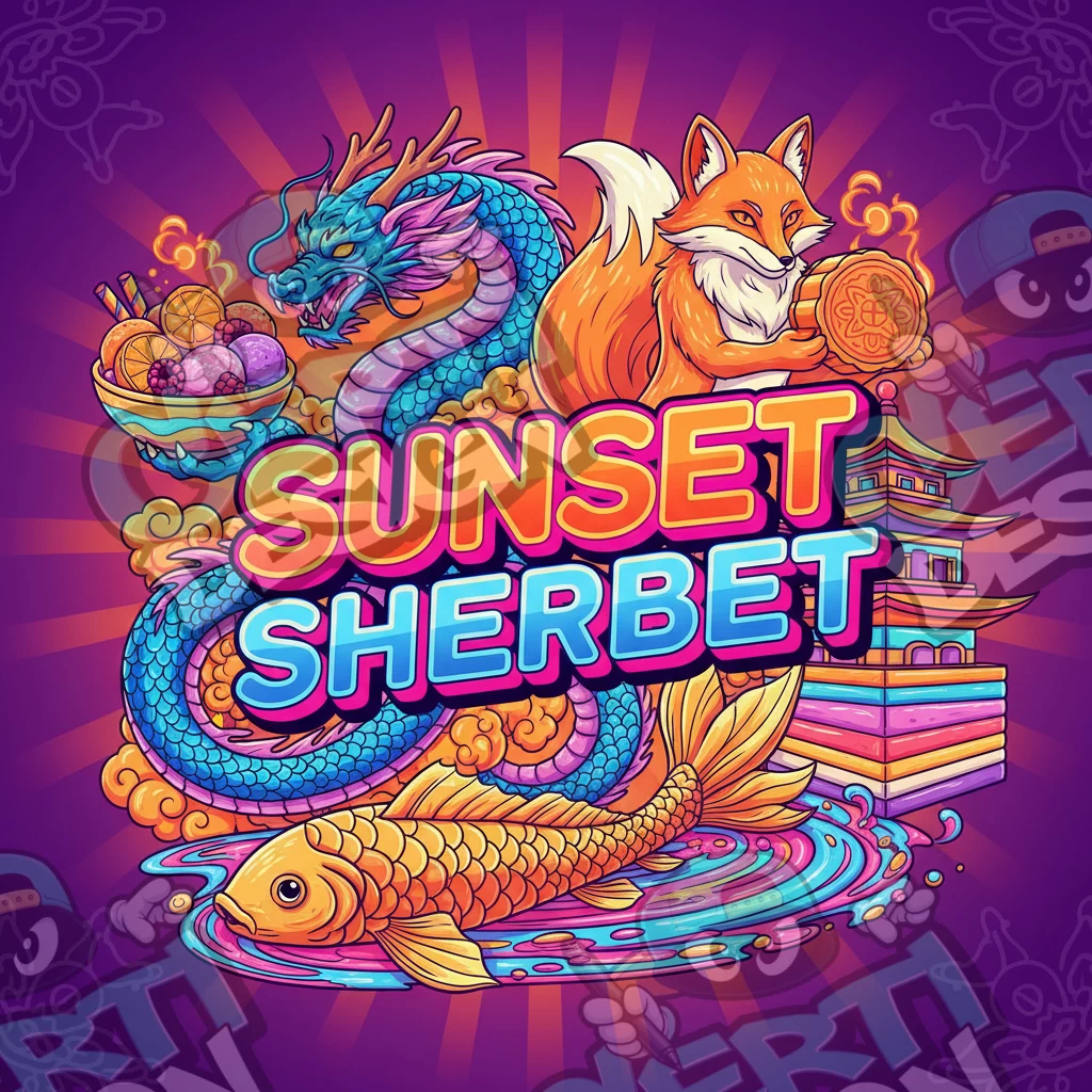 Sunset Sherbet Pre-Made 3.5g Square Mylar Bags
