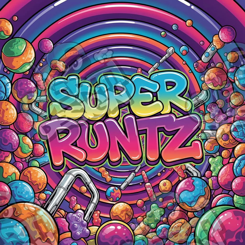 Super Runtz Pre-Made 3.5g Square Mylar Bags