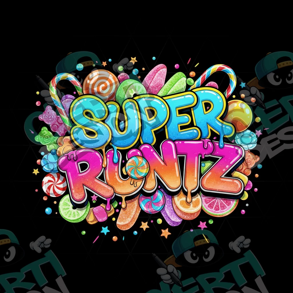 Super Runtz Pre-Made 3.5g Square Mylar Bags