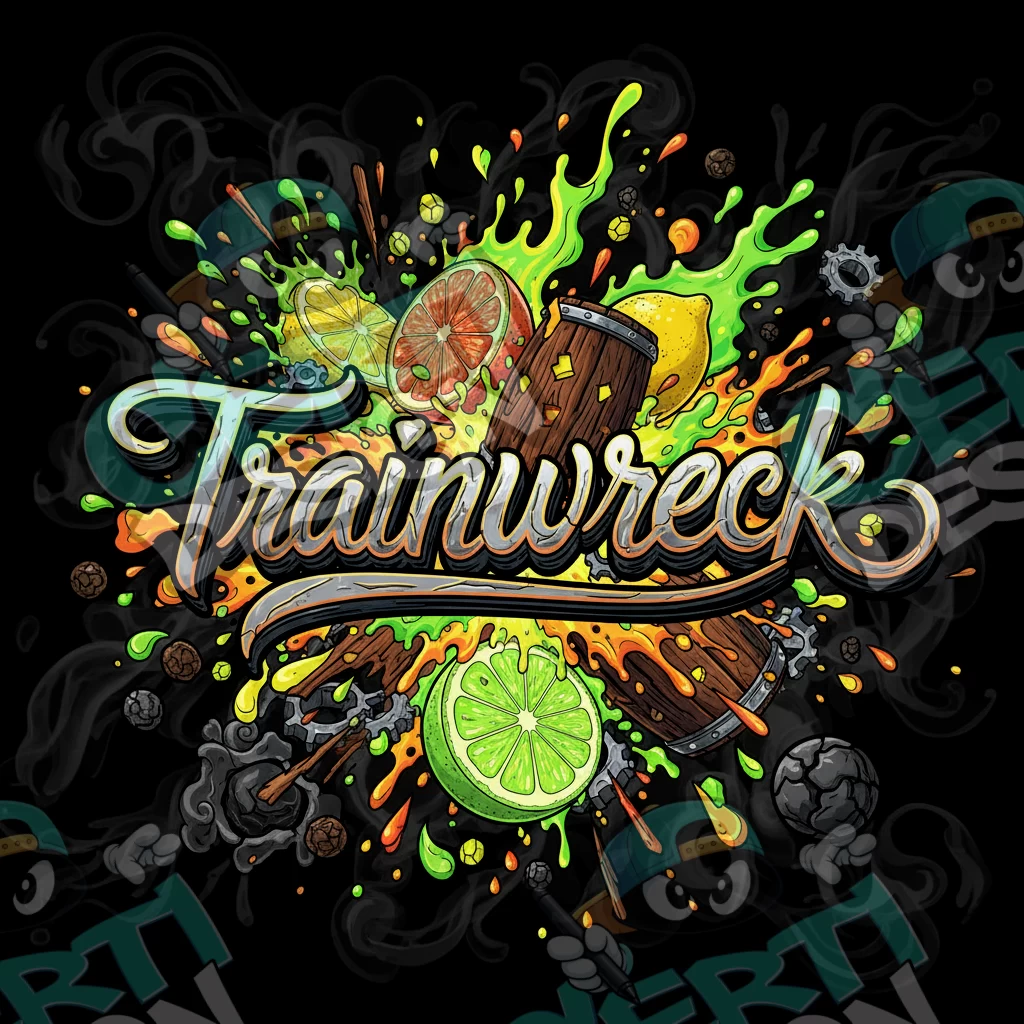 Trainwreck Pre-Made 3.5g Square Mylar Bags