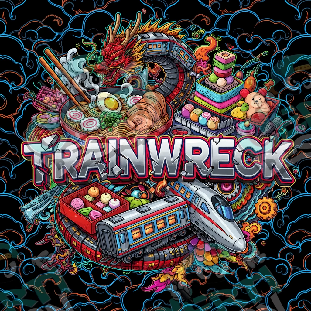 Trainwreck Pre-Made 3.5g Square Mylar Bags