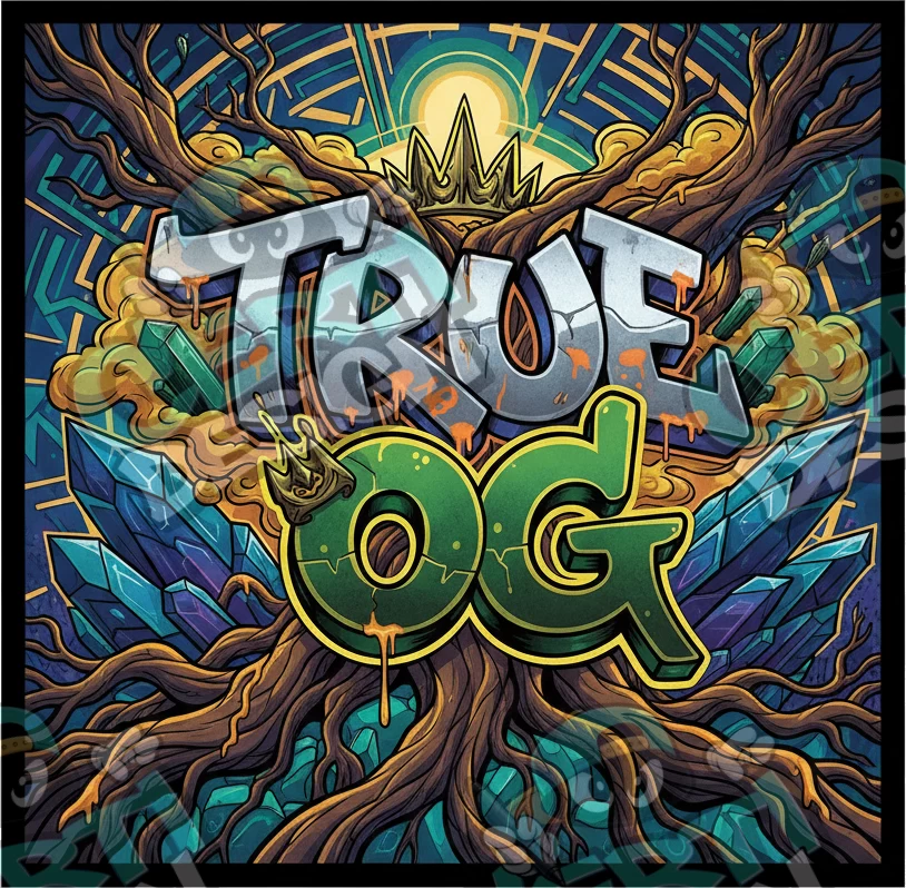 True OG Pre-Made 3.5g Square Mylar Bags