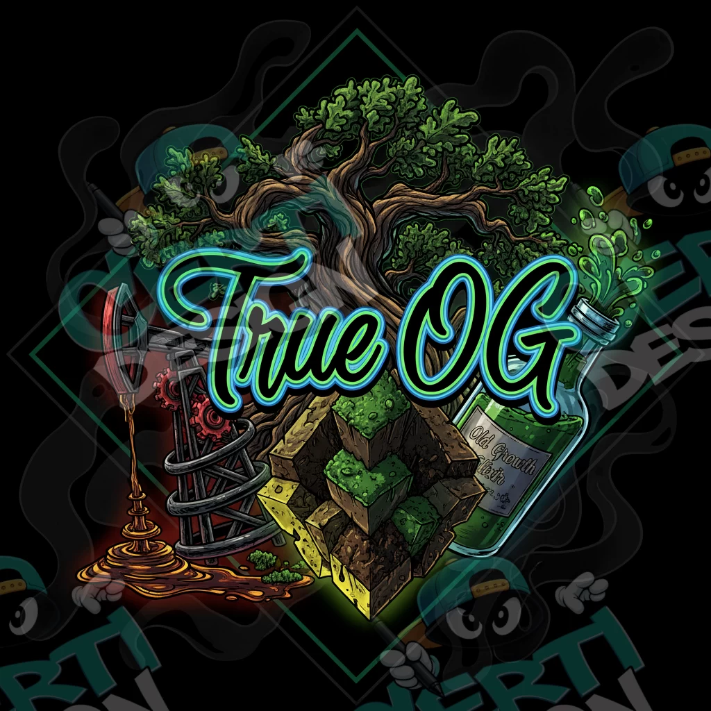 True OG Pre-Made 3.5g Square Mylar Bags