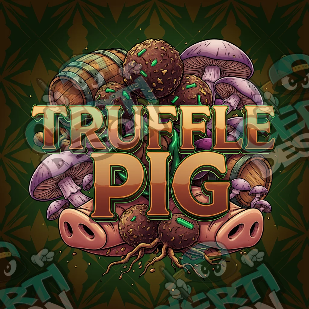 Truffle Pig Pre-Made 3.5g Square Mylar Bags