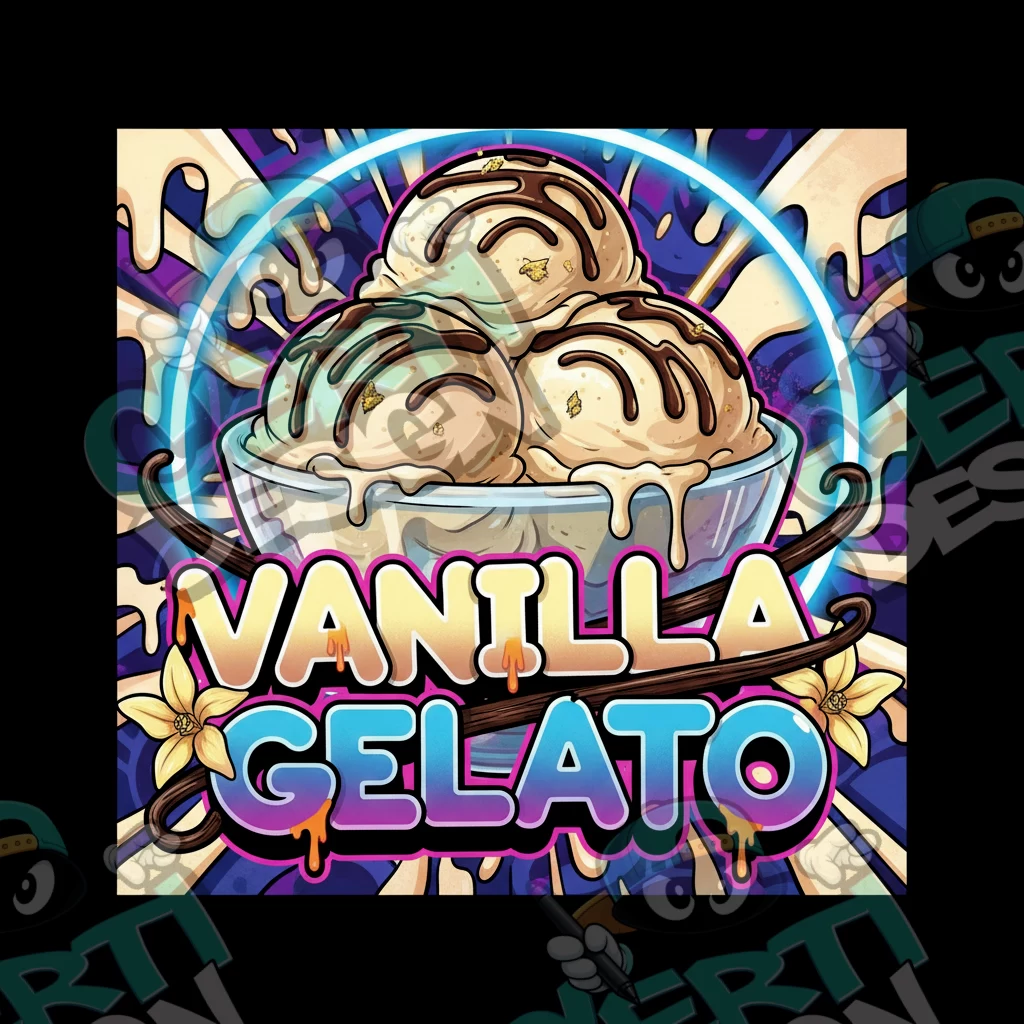Vanilla Gelato Pre-Made 3.5g Square Mylar Bags