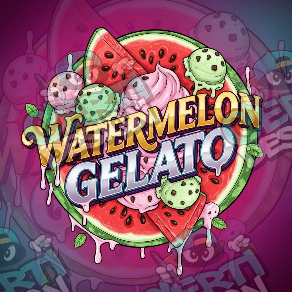 Watermelon Gelato Pre-Made 3.5g Square Mylar Bags