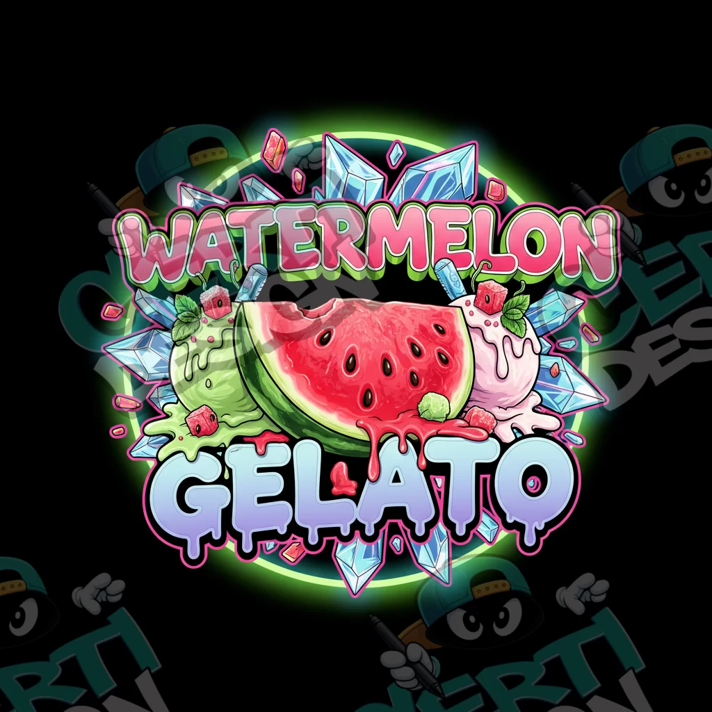 Watermelon Gelato Pre-Made 3.5g Square Mylar Bags