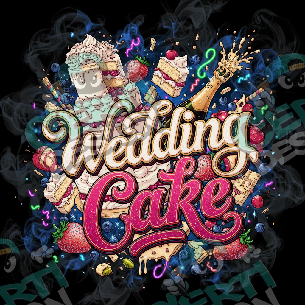 Wedding Cake Pre-Made 3.5g Square Mylar Bags
