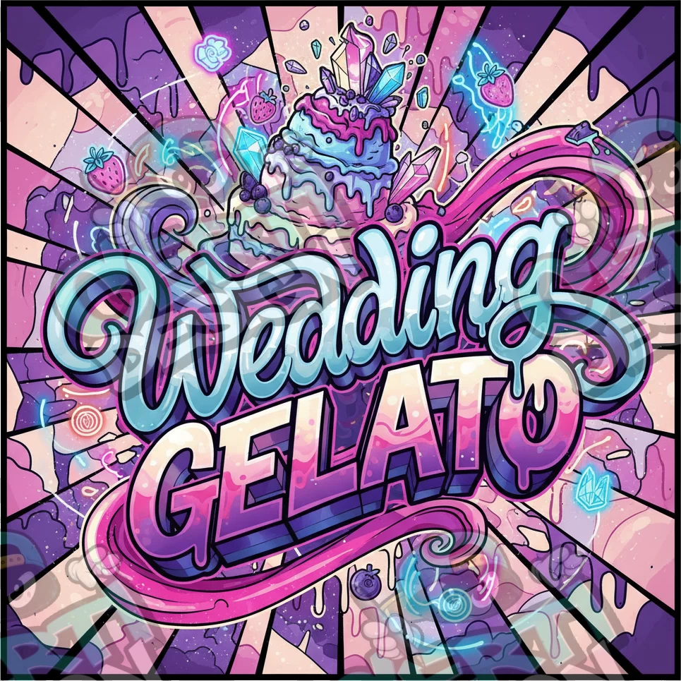 Wedding Gelato Pre-Made 3.5g Square Mylar Bags