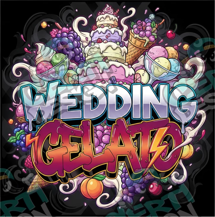Wedding Gelato Pre-Made 3.5g Square Mylar Bags